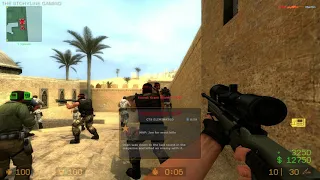 Counter Strike : Source - De dust2 - Gameplay "Terrorist Forces" (with bots) No Commentary