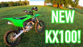 New Kawasaki KX100 Walkaround and Ride