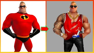 Incredible 2 Mr. Incredible Glow Up Into Cool Man - Incredible 2 Mr. Incredible @CartoonArt68