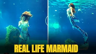 Real life mermaid in Farglory Ocean Park, Hualien, Taiwan