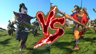 Shades (Dual Weapons) VS Bestigor Herd. Total War Warhammer 3