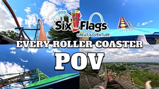 Every Roller Coaster at Six Flags Great Adventure POV [5K] 2023