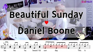 [악보영상] Daniel Boone - Beautiful Sunday 드럼커버(DRUM COVER)