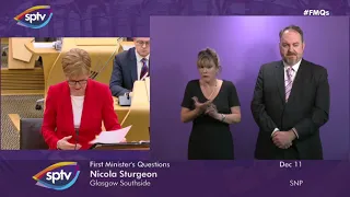 First Minister's Questions BSL - 11 December 2019