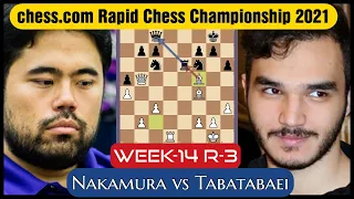 Most Satisfying way to Finish | Hikaru vs Tabatabaei | chess.com Rapid Chess Championship 2022