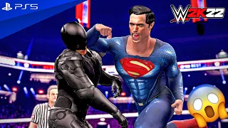 WWE 2K22 - Superman vs. Batman - Extreme Rules Match | PS5™ [4K60]