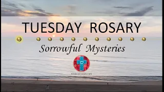 Tuesday Rosary • Sorrowful Mysteries of the Rosary 💜 Sunrise Over the Ocean