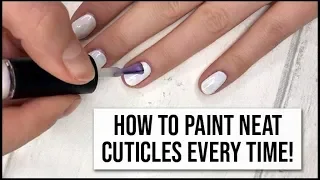 How to Paint Cuticles Perfectly EVERY TIME! | xameliax