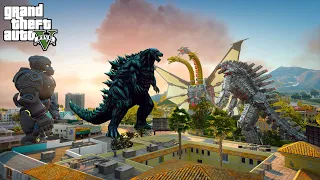 Godzilla Earth vs Mechagodzilla, Mechani Kong and Mecha Ghidorah - GTA V  Mods