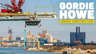 Gordie Howe International Bridge Construction - Epic Drone Video