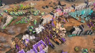 Age of Empires 4 - 4v4 MASSIVE BATTLE OF HUGE ARMIES | Multiplayer Gameplay