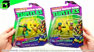 2012 TMNT All 4 Ninjas in Training (Raphael, Michelangelo, Leonardo, Donatello) UNBOXING and REVIEW