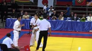 Toshihide Iwasawa (Japan) v Evgeni Mamro (Russia) Men's -70kg Kyokushin Knockdown FINAL