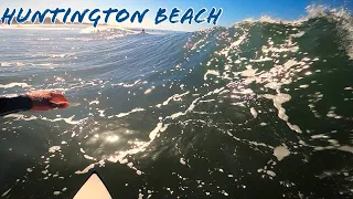 POV Surf Vlog - Surfing Huntington Beach Pier - Heavy Vibes - La Bomba swell