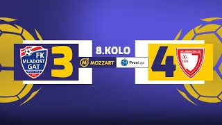 Mozzart Bet Prva liga Srbije 2023/24 - 8.Kolo: MLADOST GAT – JEDINSTVO 3:4 (1:2)