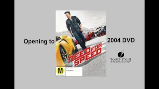 Opening to Need for Speed 2014 DVD