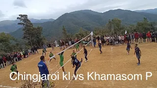 The ongoing RKL Men's volleyball between Chingjaroi khullen vs Khamasom P