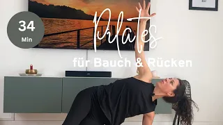 Pilates 🤍 Kräftigung für Bauch und Rücken | 34 Min