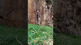 Rock climbing at Hell's Gate national park.