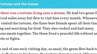 English Story For Children | The Tortoise And The Geese