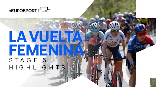 GRUELLING UPHILL FINISH! 😫 | La Vuelta Femenina Stage 5 Highlights | Eurosport Cycling