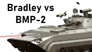 M3A3 BRADLEY vs BMP-2 | 25mm APFSDS vs Ribbed Aluminium Armour | Armour Penetration Simulation
