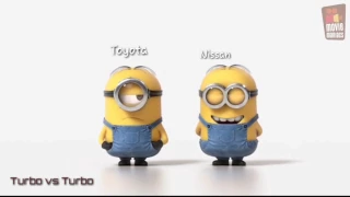 Toyota VS Nissan (FUNNY) Minions Style (NEW) - Turbo vs Turbo