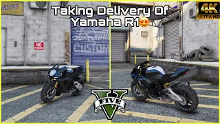 Taking delivery of Yamaha R1|| Grand Theft Auto 5|| Gameplay #gtav #gtamods #yamahar1