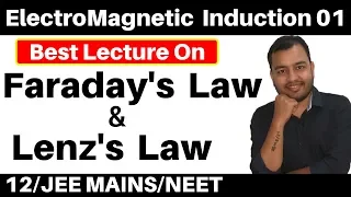 12 Chap 6 II ElectroMagnetic Induction 01 : Magnetic Flux II Faraday's Law & Lenz's Law JEE/NEET