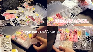 beads haul + organizing my beads 🎀 // asmr ✧⁠*⁠。