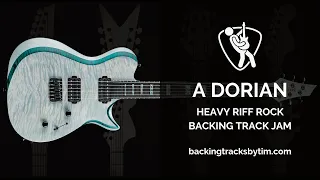 Heavy Riff Rock Backing Track Jam in A Dorian | 100 BPM