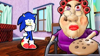 SONIC VS ESCAPE EVIL GRANDMA IN ROBLOX