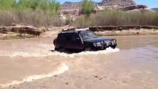 MOAB - Dolores River crossing in Land Cruisers