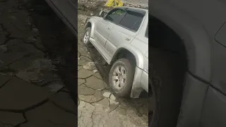 Toyota Surf v6 Stuck in Mud badly  #youtubeshorts #shorts #toyota