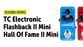 TC Electronic Flashback II Mini & Hall Of Fame II MINI -  Sound Demo (no talking)