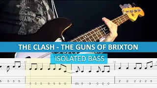 [isolated bass] The Clash - The Guns of Brixton / bass cover / playalong with TAB