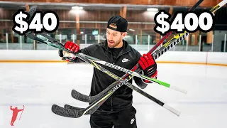 $40 vs $400 Hockey Stick Test