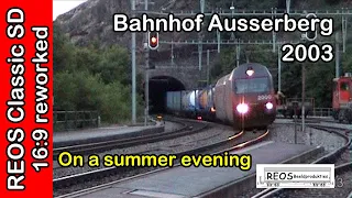 2003 [SDw] A summer evening in Ausserberg - BLS SBB DB - SUPERB and UNIQUE mix of trains!