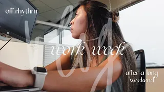 WORK WEEK VLOG: first week after a 5-day weekend, deadlines, no fitness routine, getting through it