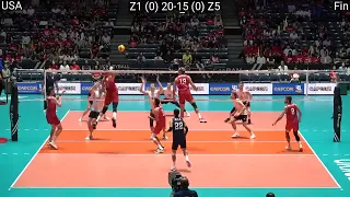 USA vs Finland OG Qualifier Amazing Volleyball Full Match