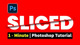 How to Create Sliced Text Effect in Adobe Photoshop | Photoshop Tutorial