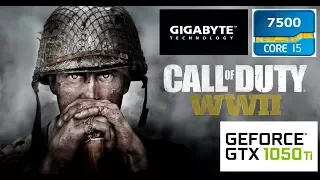 Call of Duty : WW2 GTX 1050 Ti 4GB | i5 7500 | High Settings | 1080p