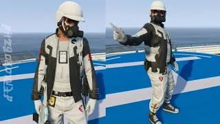 GTA5 MALE BEFF MODDED OUTFIT 1.57 (IAA BADGE, WHITE JOGGERS & ARMOUR!) BEFF GLITCH OUTFIT PS4-5/XBOX