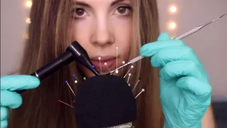 ASMR | Removing Needles From The Mic & Cleaning / Brushing It (Cover On And Off)