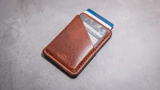 Making a Handmade Leather Minimalist Card Wallet From Orange Leather Co.