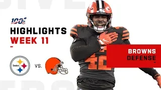 Browns Defense Nets 4 INTs & 4 Sacks | NFL 2019 Highlights