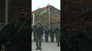 Həkəri çayı üzərində quraşdırılan sərhəd buraxılış məntəqəsində üçrəngli bayrağımız ucaldılıb