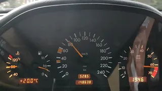 Mercedes Benz w202 C180 with LPG 0-120 km/h acceleration automatic