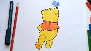 Рисуем Винни Пуха дисней. Как нарисовать Винни Пуха. Draw Winnie the Pooh.