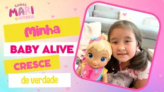 BRINCANDO COM A BABY ALIVE QUE CRESCE E FALA - BABY ALIVE GROWS UP REVIEW!